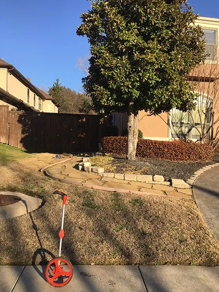 Left side landscaping after before