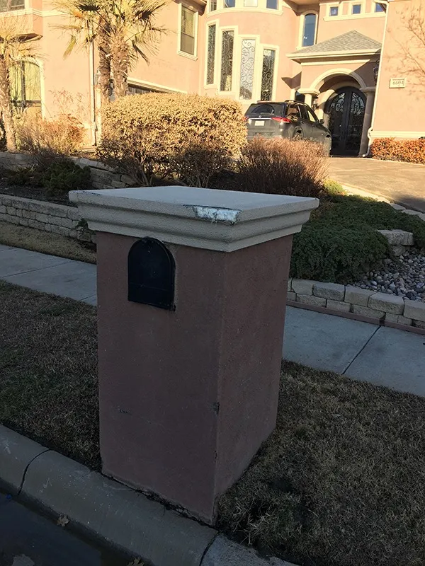 Mailbox landscaping after before