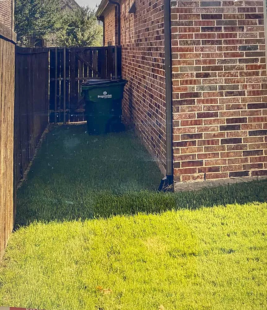 Side walkway after before