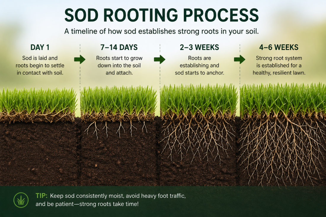 sod rooting process