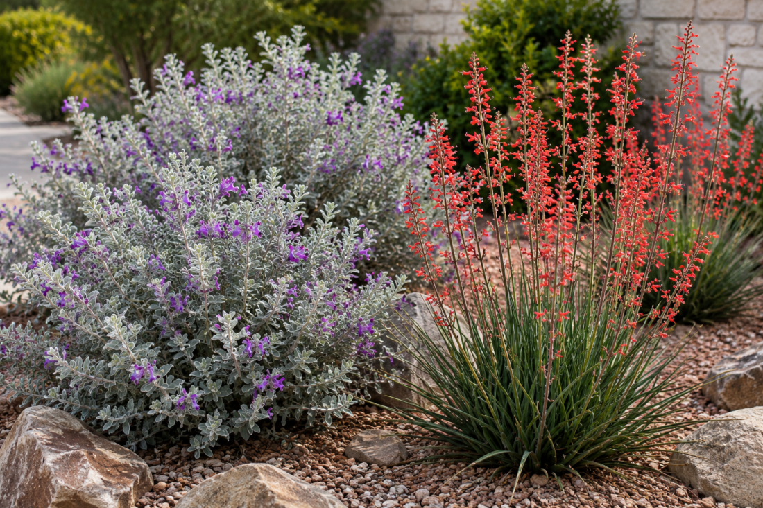 texas sage red yucca